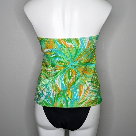 ✨3/$15 Mossimo green blue orange tankini top S - Picture 4 of 9